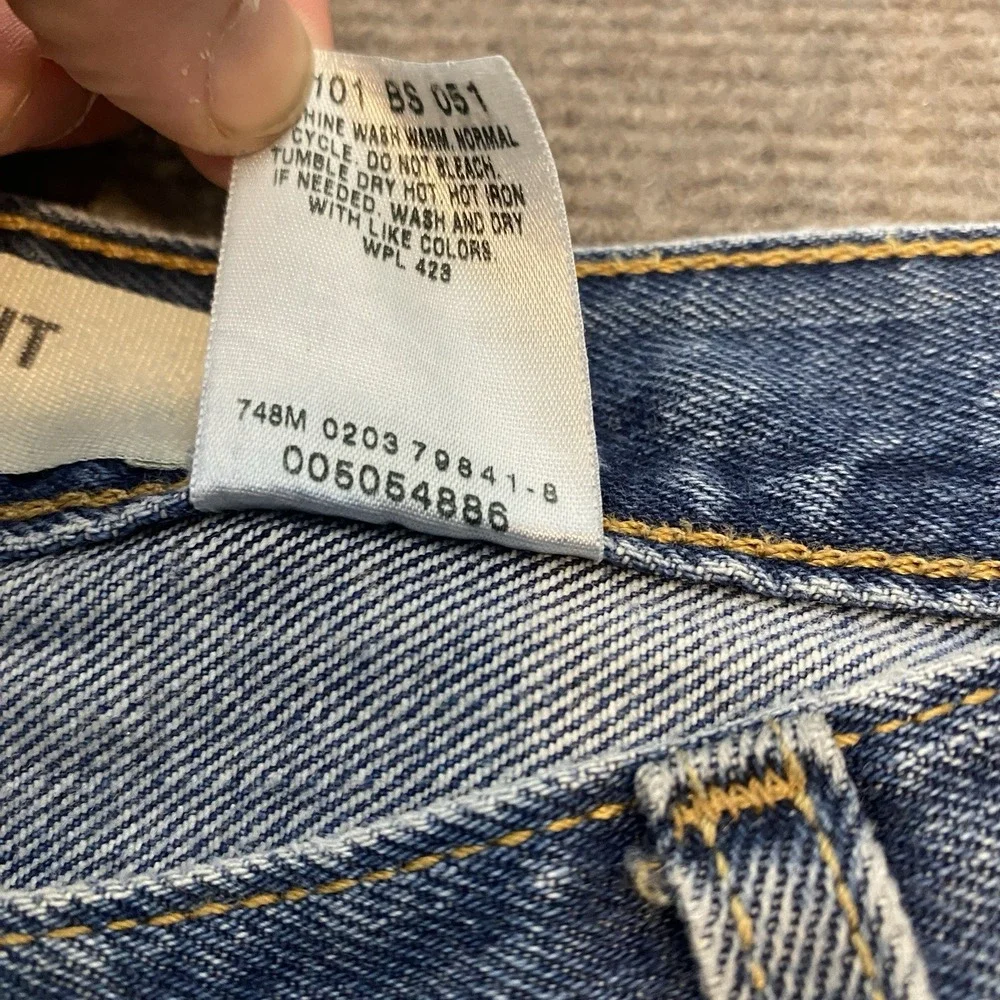 VTG Levis 505 Jeans Mens 36x32 Blue Denim Straight‎ Leg Baggy Fit Y2K Distressed